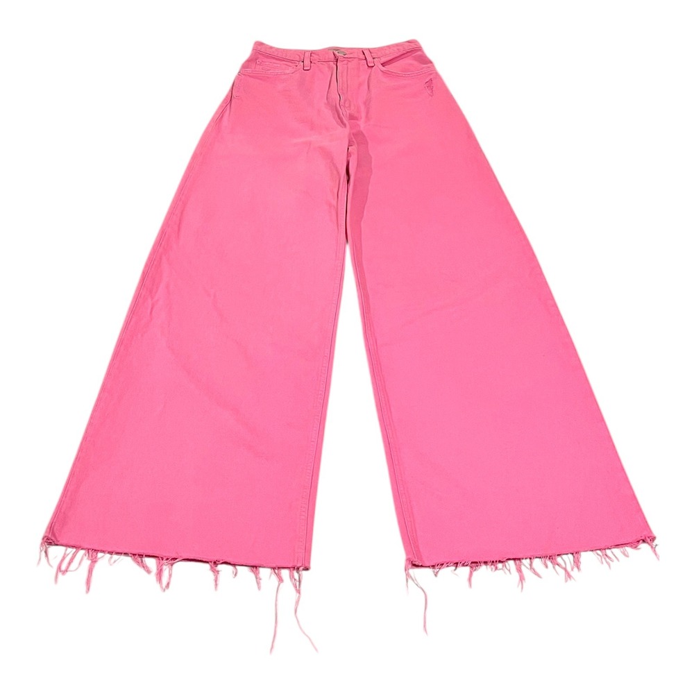 Hudson James‎ High Rise Wide Leg Jean Fuchsia Pink Size 28
